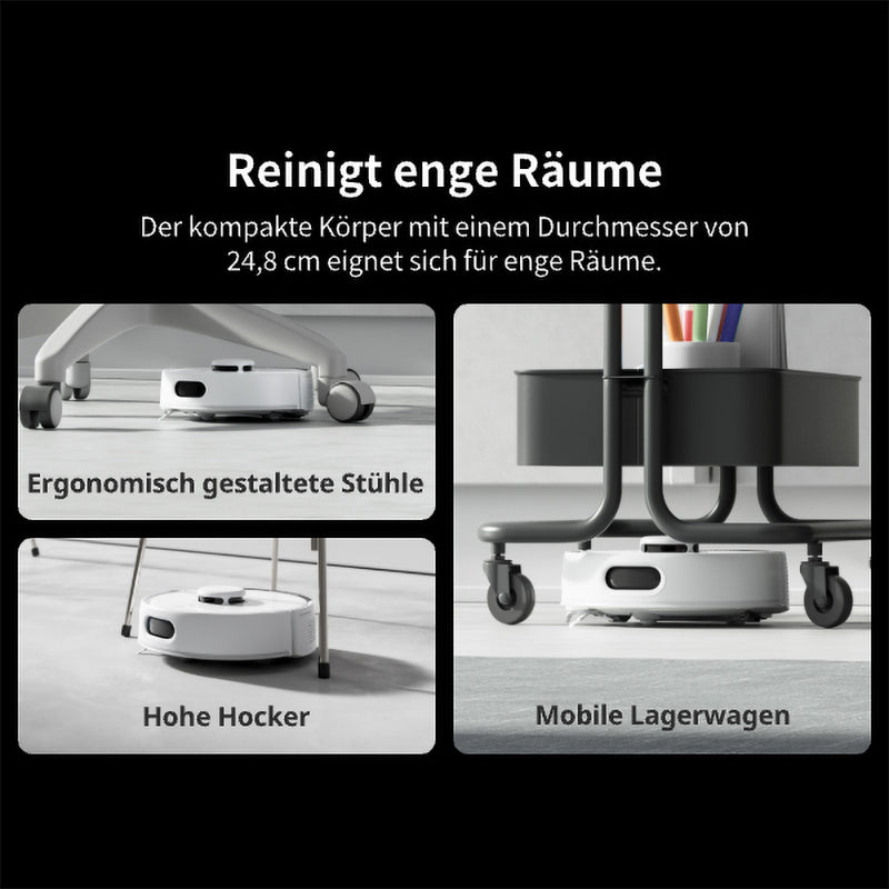 SwitchBot K10+ Pro Staubsauger Roboter enge Räume