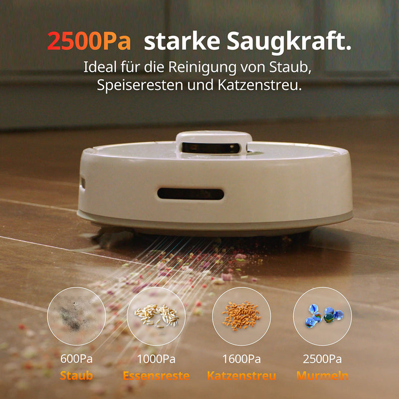 SwitchBot K10+ Staubsauger Roboter starke Saugkraft