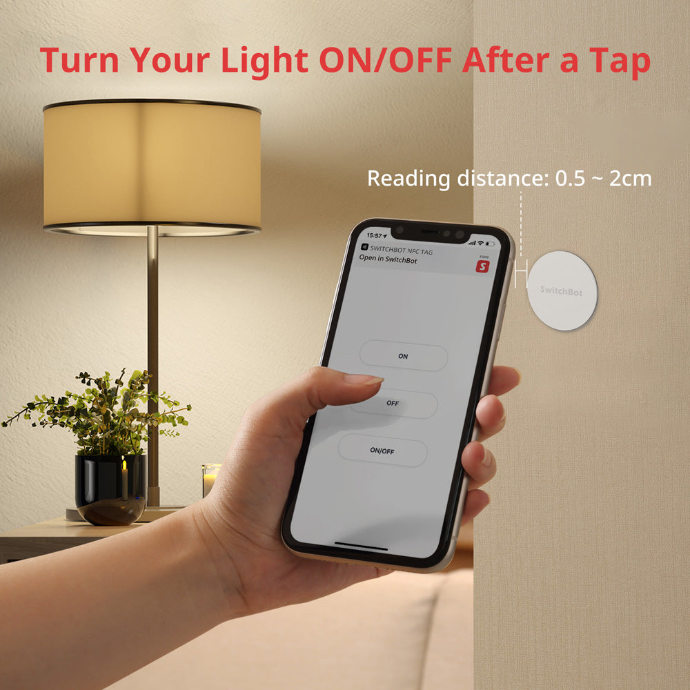 SwitchBot SmartTag NFC Dot Licht ein-ausschalten